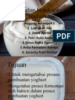 Pengolahan Biotek Yoghurt