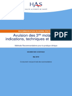 Avulsion Des 3es Molaire Indications Techniques Et Modalites - Argumentaire