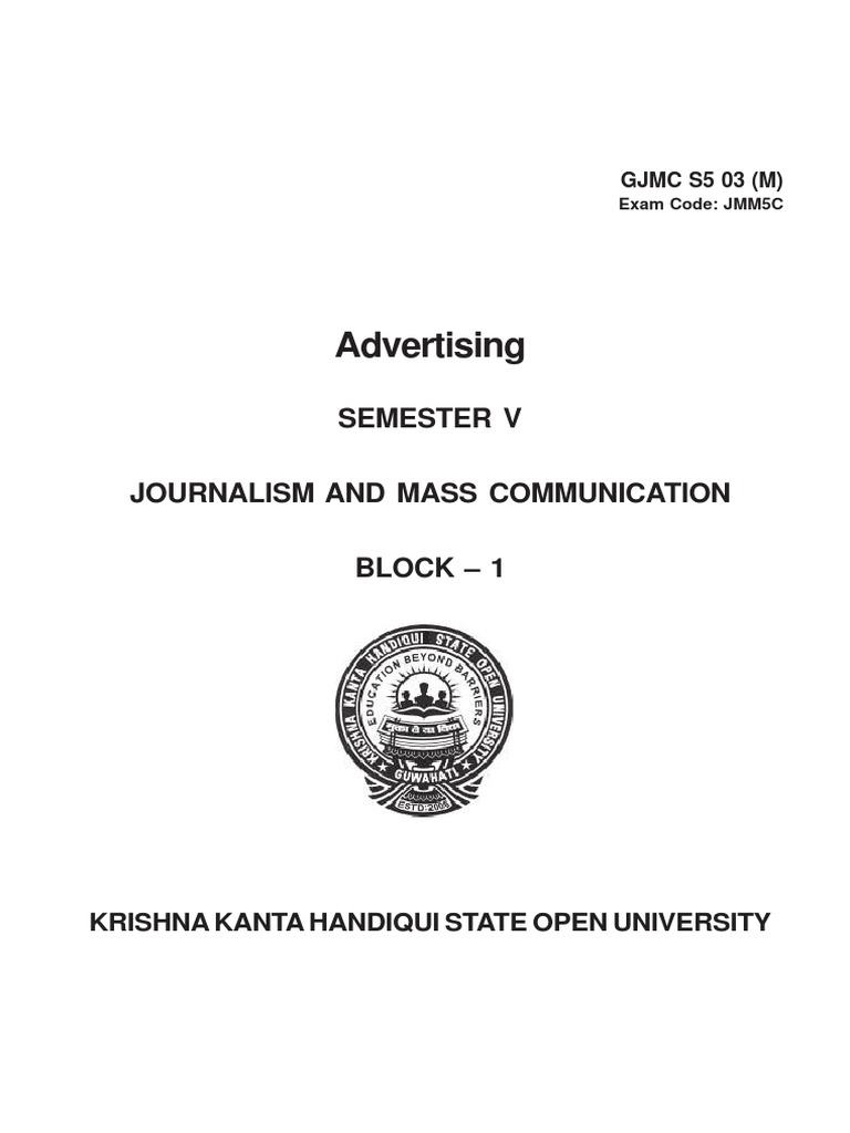 Advertising Block 1 | PDF | Advertising | Mass Media