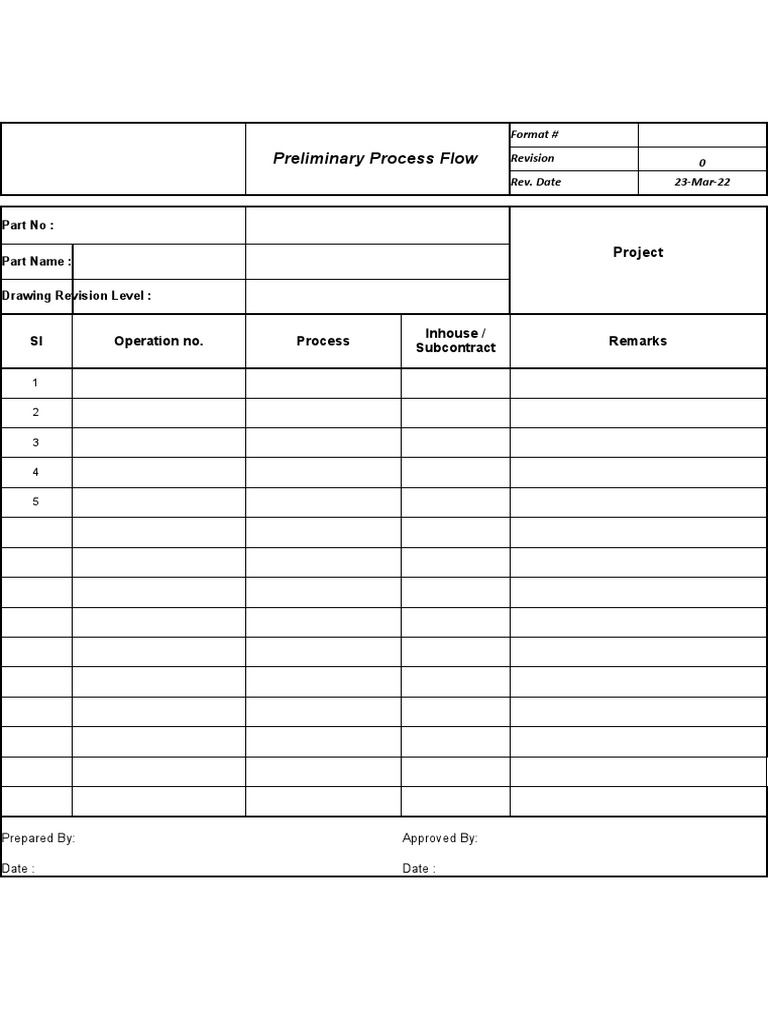 Preliminary Process Flow Overview | PDF