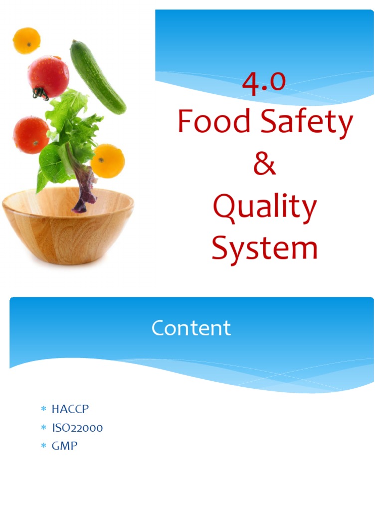 Chapter 4 Food Safety And Quality System Pdf Hazard Analysis And
