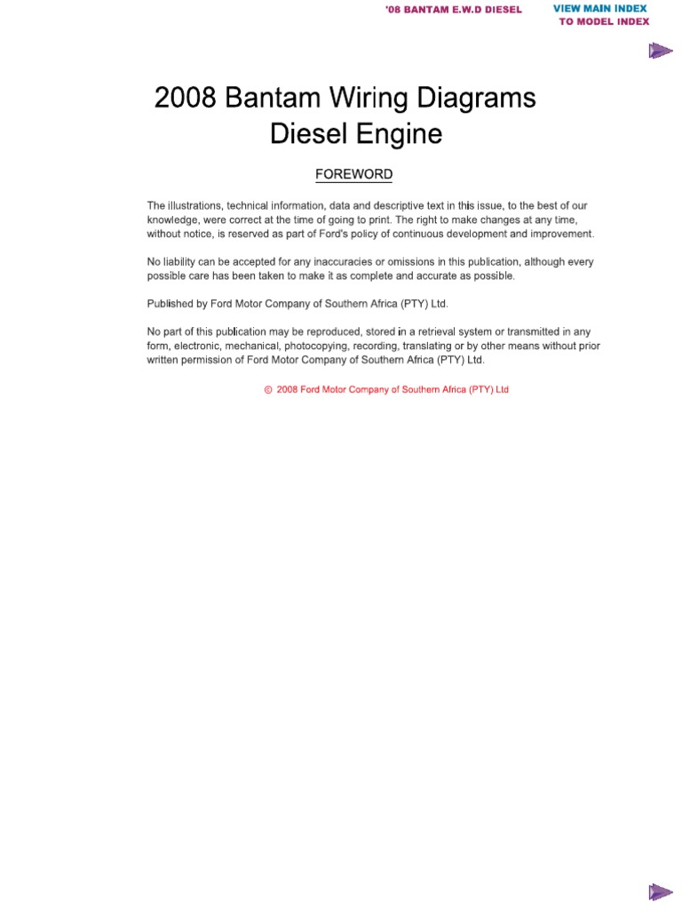 Bantam Wiring Diagram Diesel Engine | PDF