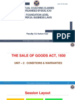 6 Foundation Paper 2A - Sale of Goods Act 1930 Unit 2 - Conditions and Warranties 1671597002