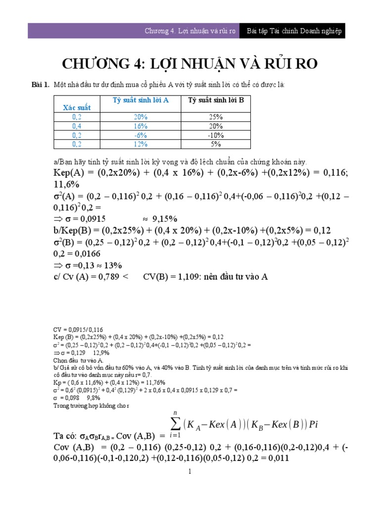 Bai Tap Chuong 3 | PDF