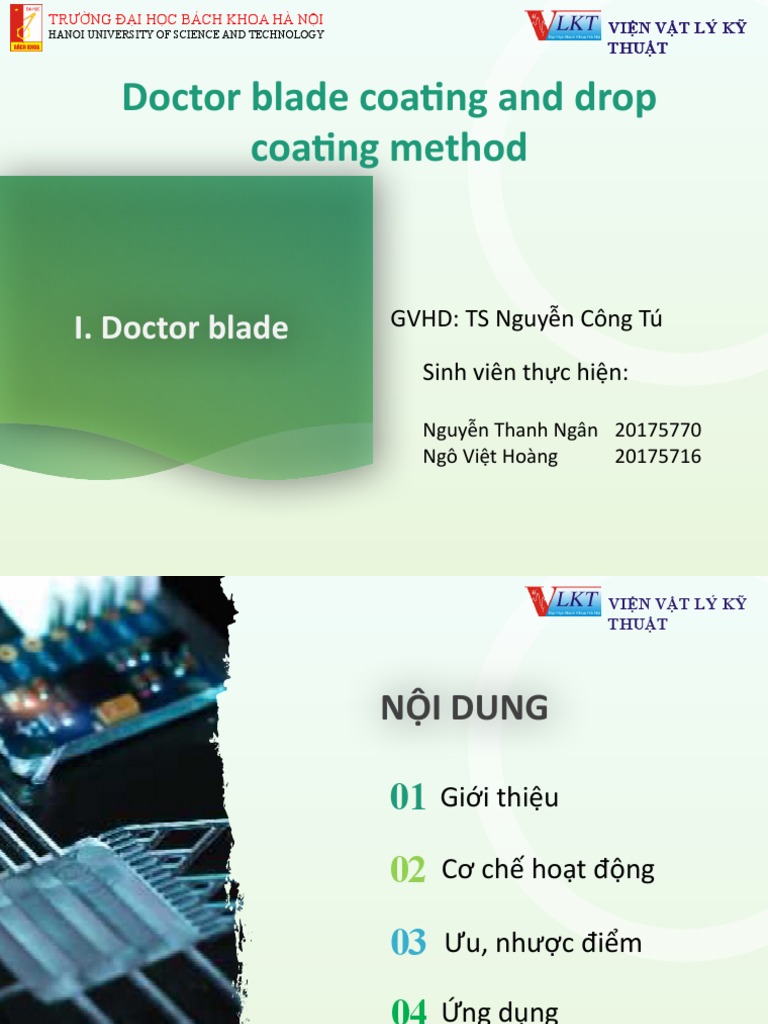 Doctor Blade Coating and Drop Coating Method | PDF