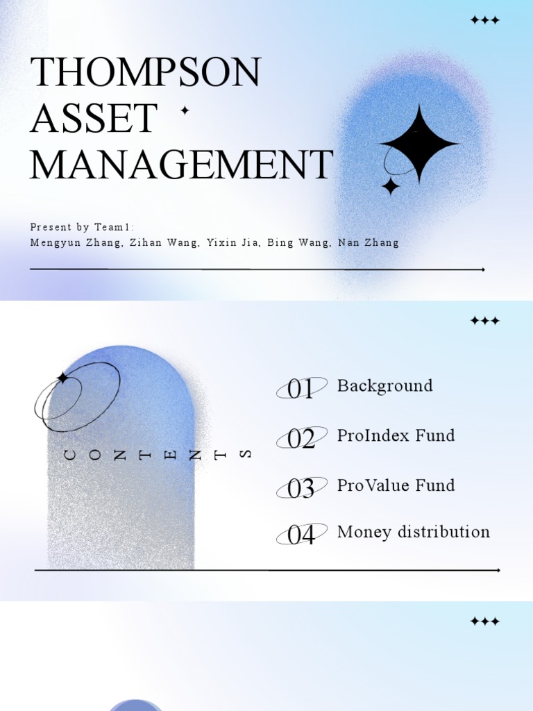 thompson asset management case study solution