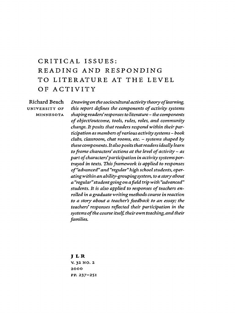 Interpretation at Activity Level | PDF | Cognitive Science | Cognition