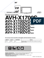 Pioneer Avh-X1700s Avh-X1750dvd Avh-X1790dvd SM