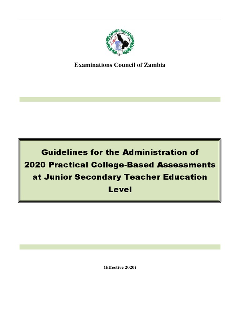 Junior Secondary Teachers Diploma Guideline - 2020 | PDF | Spreadsheet ...