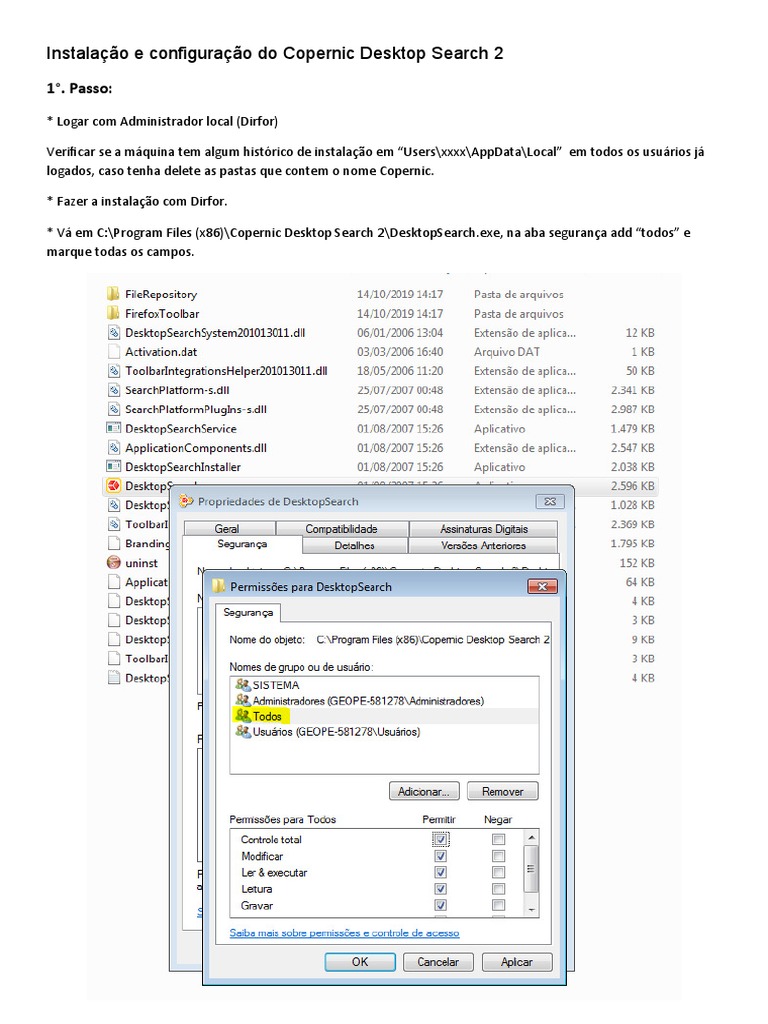 Instalação e configuração do Copernic Desktop Search 2 | PDF