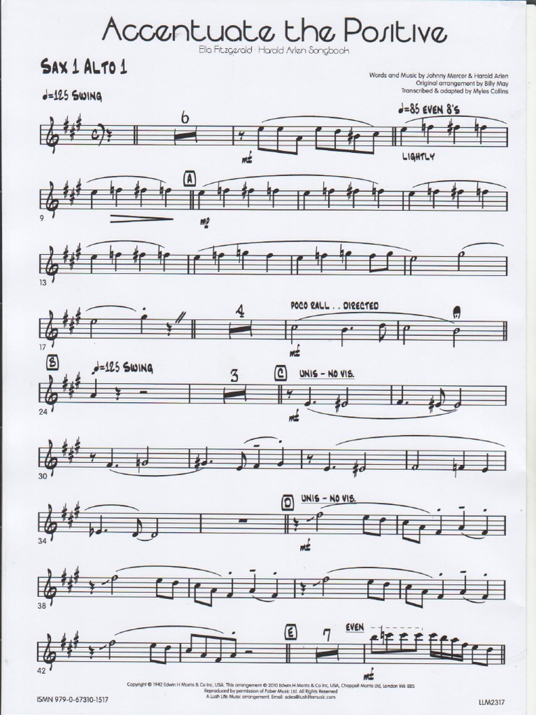 Accentuate the Positive Sax Alto 1 PDF