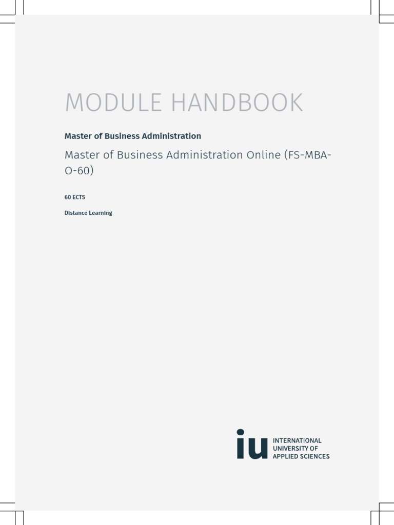 MBA Leadership Module Handbook | PDF
