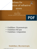 'Guidelines For Correction of Refractive Errors