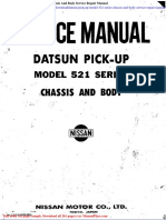 Datsun Pick Up Model 521 Series Chassis and Body Service Repair Manual