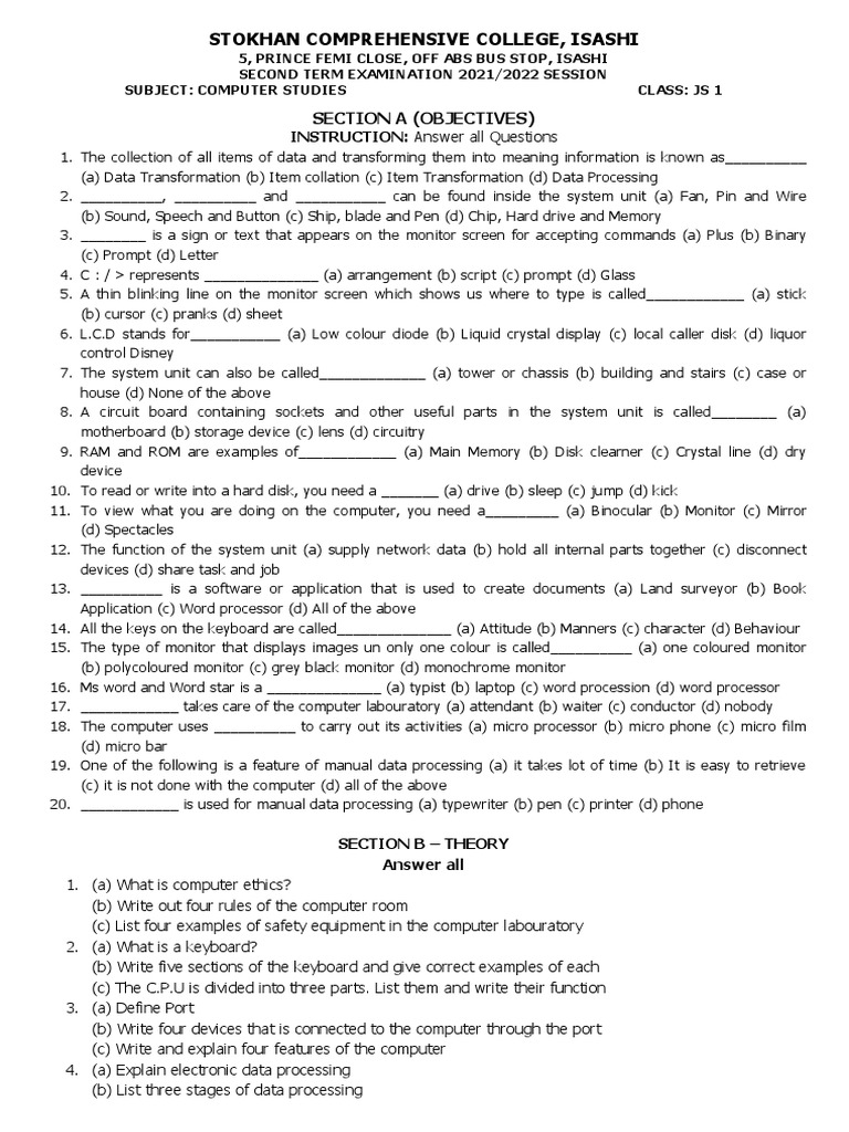 Computer Studies | PDF | Computer File | Programming