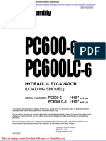 Komatsu Hydraulic Excavator Pc600 6f Field Assembly Instruction