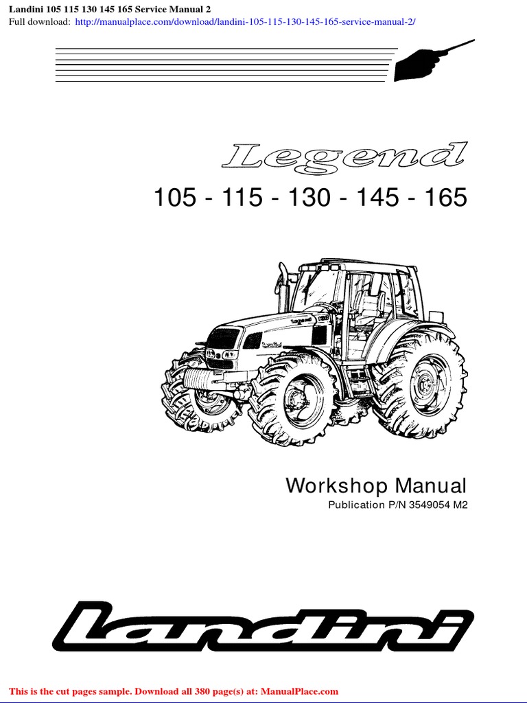 Landini 105 115 130 145 165 service manual 2 pdf