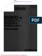 Hitachi Ex200 210 5 Excavator Parts Catalog