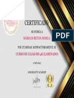 Certificado de Laminado de Cejas