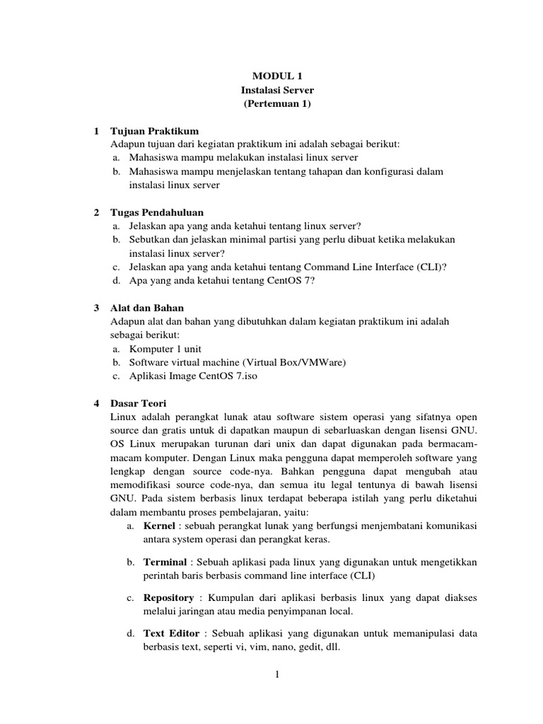 Modul 1 Instalasi Server Pdf