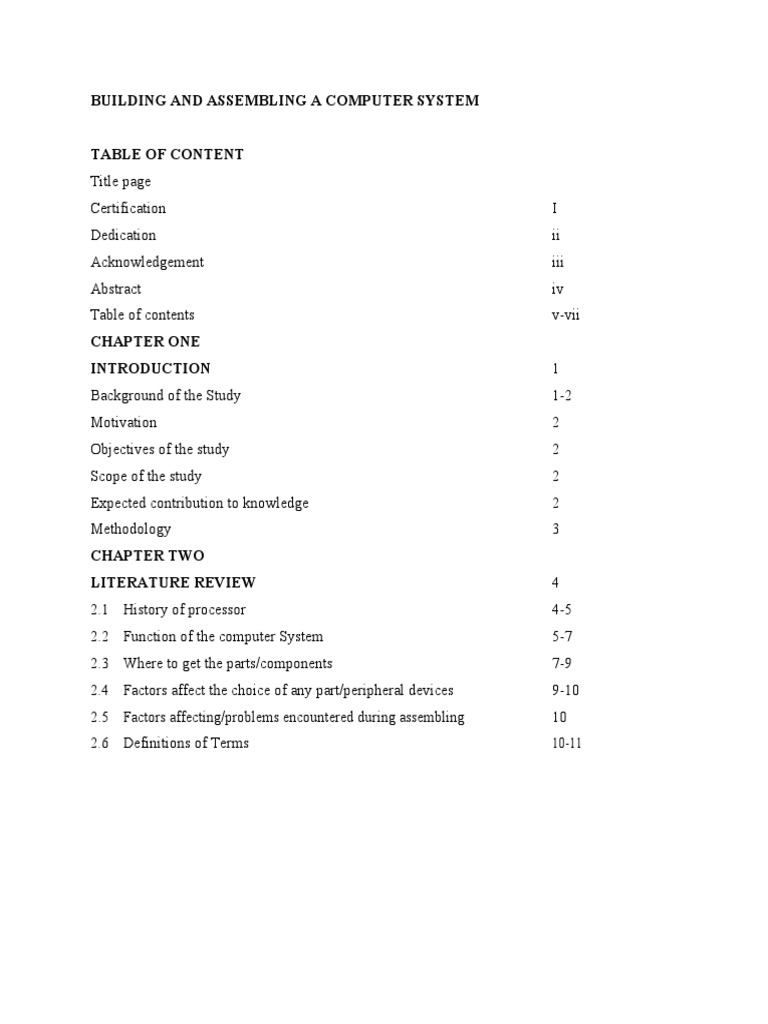 Building and Assembling A Computer System | PDF | Network Topology ...