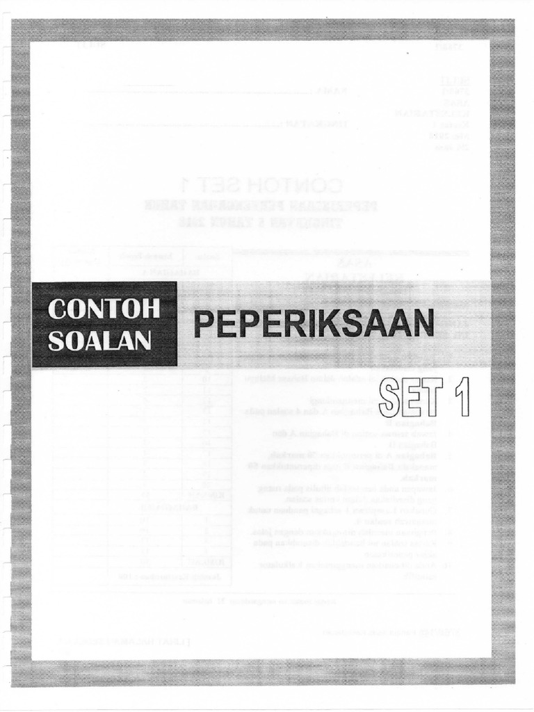 Contoh Soalan F5 3SET | PDF