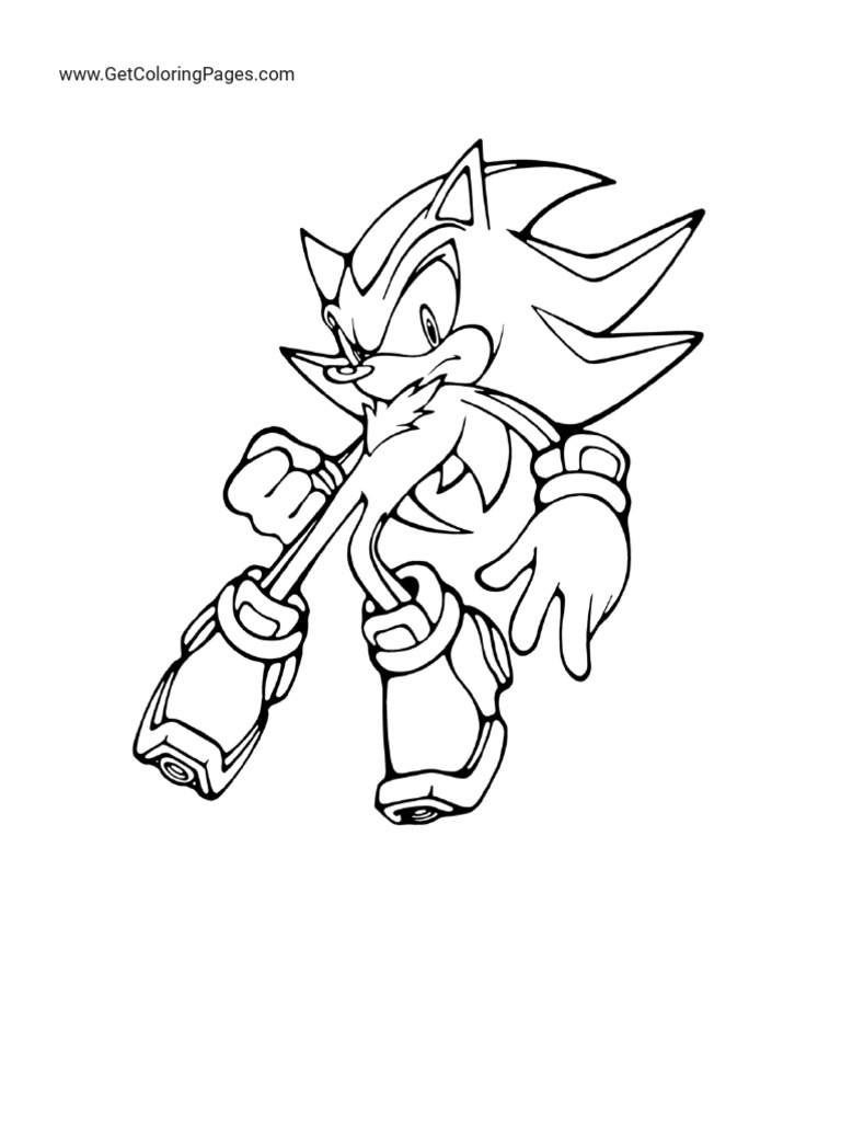 Shadow the Hedgehog Coloring Pages to Print - Get Coloring Pages | PDF
