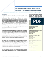 Axilla Management in Sentinel Node Positive Breast Cancer Patients at Mater Dei Hospital - An Audit and Literature Review