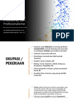 Okupasi, Profesi, Profesional, Dan Profesionalisme