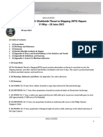 U.S. Navy Office of Naval Intelligence Worldwide Threat To Shipping (WTS) Report, 31 May - 28 June 2023