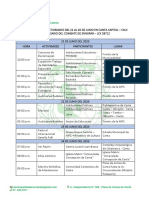 Cronograma de Actividades Del 21 Al 26 de Junio en Canta Capital