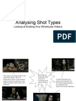 Analysing Shot Types For Amy Winehouse