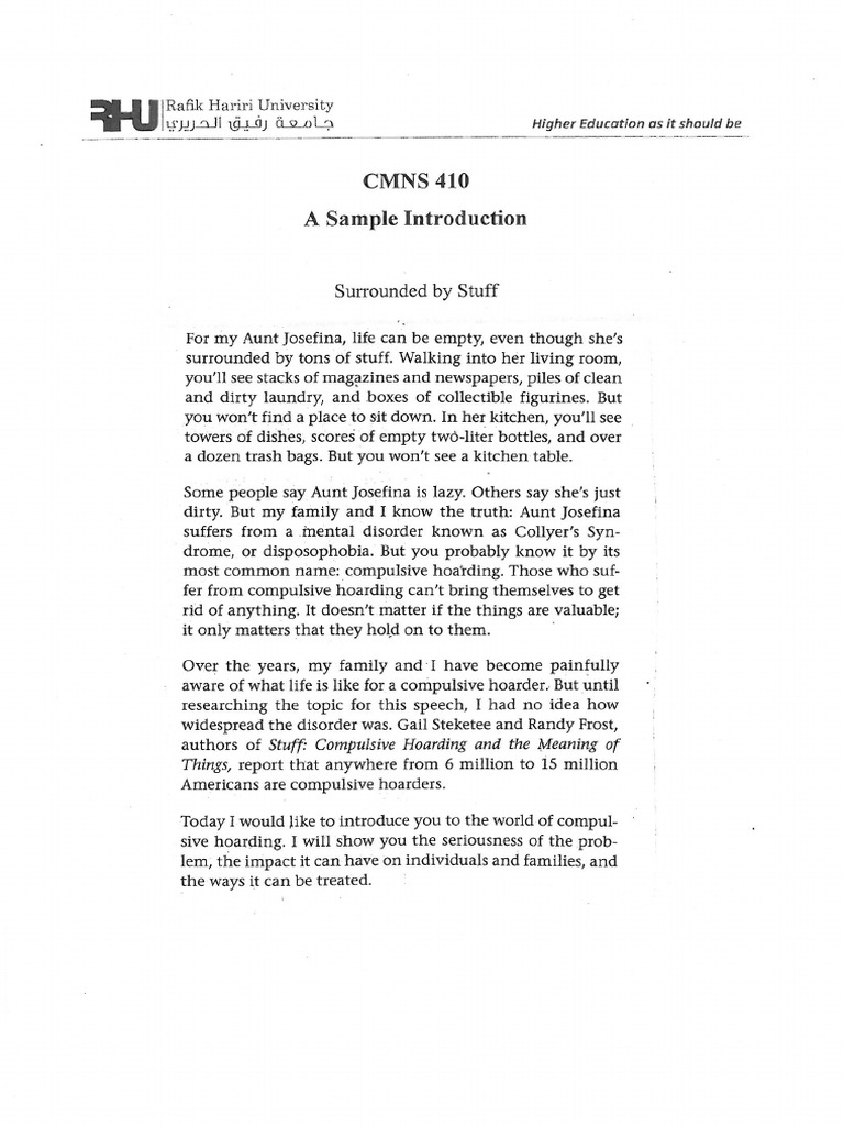 Sample Introduction | PDF