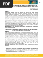 Avaliação Da Adesão Interfacial Das Fibras de Coco E Palf Na Matriz Epóxi Por Ensaio Pullout