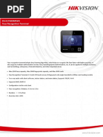 DS K1T343MFWX Face Recognition Terminal - Datasheet - V1.0 - 20220825
