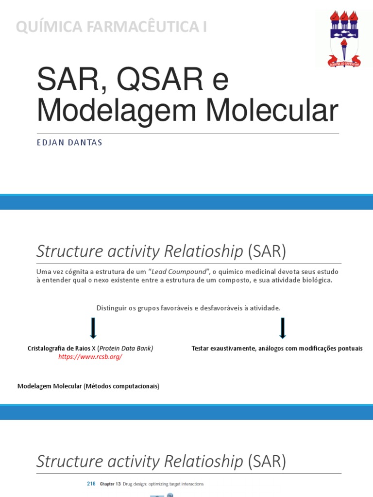 Aula Roteiro Qsar Sar Modelagem Pdf