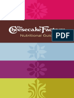 The Cheesecake Factory Nutritional Guide