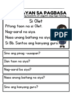 Filipino Stories Reading Comprehension Worksheet