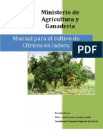 Manual para El Cultivo de Cítricos en Ladera.: Ministerio de Agricultura y Ganadería