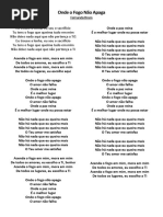 Letra Hino - O FOGO ARDERÁ | PDF | Amor | Deus