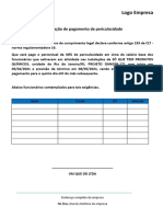 Declaração de Pagamento de Periculosidade - Modelo