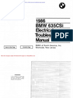BMW 635csi 1986 Electrical Troubleshooting Manual
