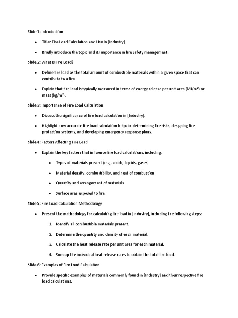 Fire Load Calculation in Fire Safety | PDF | Fires | Density