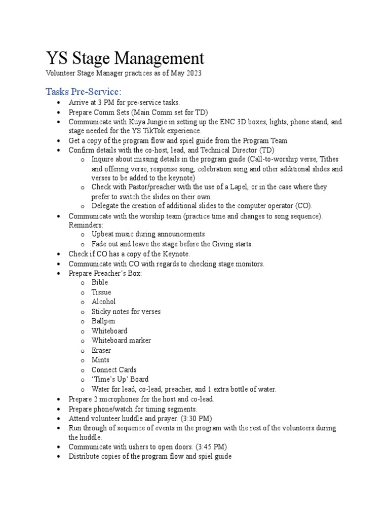 YSStageManagement Copy of Tasks PDF