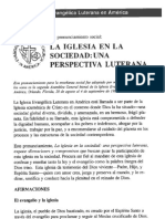 Pronunciamiento Social ELCA -La Iglesia en la Sociedad -Una Perspectiva Luterana