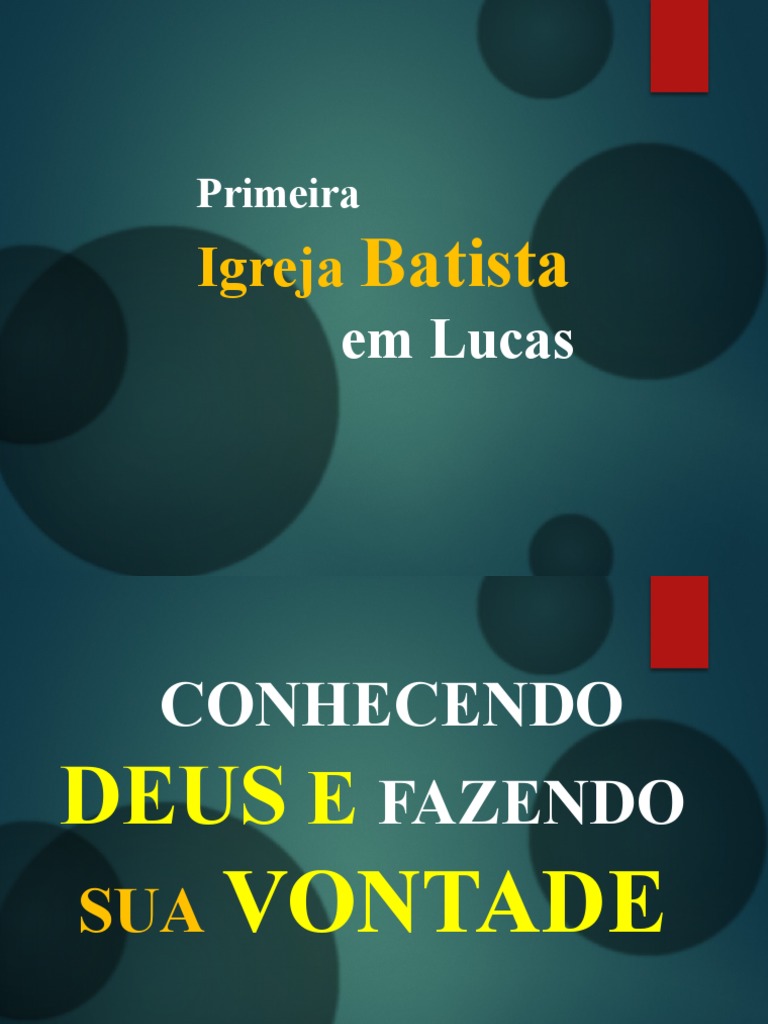 Mensagem1 Conhecendo Deus E Fazendo Sua Vontade Pdf Pecado Jesus