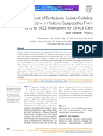 Impacto de La Sociedad Profesional de Las Guias Publicadas en Sub-Especialidades Medicas-2012 A 2022-Mayo Clinic-2023