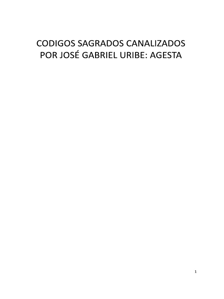 Codigos-Sagrados Agesta | PDF