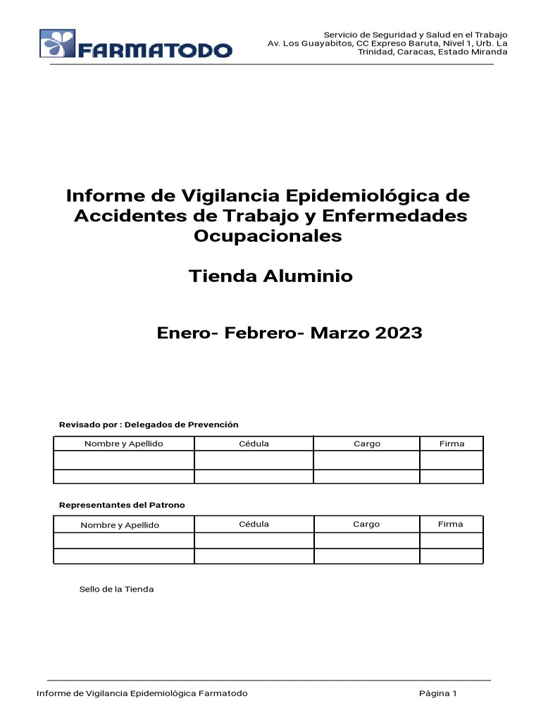 Informe de Vigilancia Epidemiológica 2023 | PDF