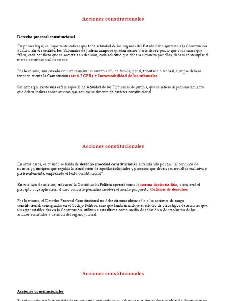 Acciones Constitucionales en Ecuador | PDF | Derecho Constitucional ...